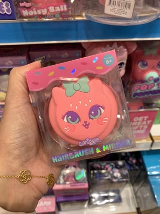 หวี พก มี กระจก Smiggle compact brush