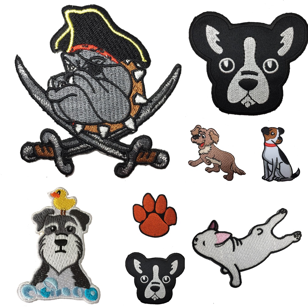 หมา ตัวรีดติดเสื้อ อาร์มรีด อาร์มปัก ตกแต่งเสื้อผ้า หมวก กระเป๋า แจ๊คเก็ตยีนส์ Cute Creature Embroidered Iron on Patch