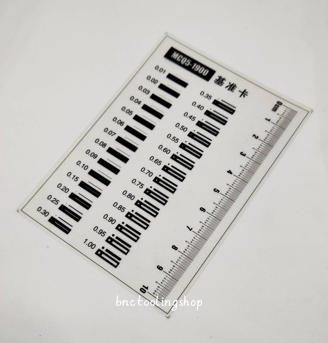 เปรียบเทียบมาตรฐานการตรวจสอบภาพรอยดำในวัสดุ รุ่น MCQ5-1900,Black Spot Standard Comparison Card,MCQ5-1900,