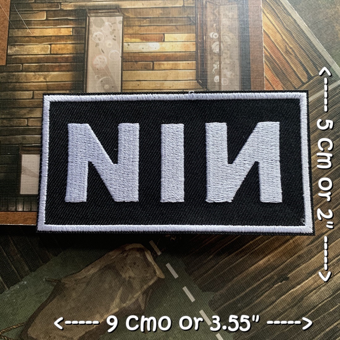 NIN Nine inch Nail วงดนตรี ร็อค เฮฟวี่เมทัล พังค์ ตัวรีดแบบปัก อาร์มปัก ตัวรีดติดเสื้อ ตัวรีด ติดกระเป๋า ติดหมวก ติดแจ๊คเก็ต Rock Iron on Embroidered Patch