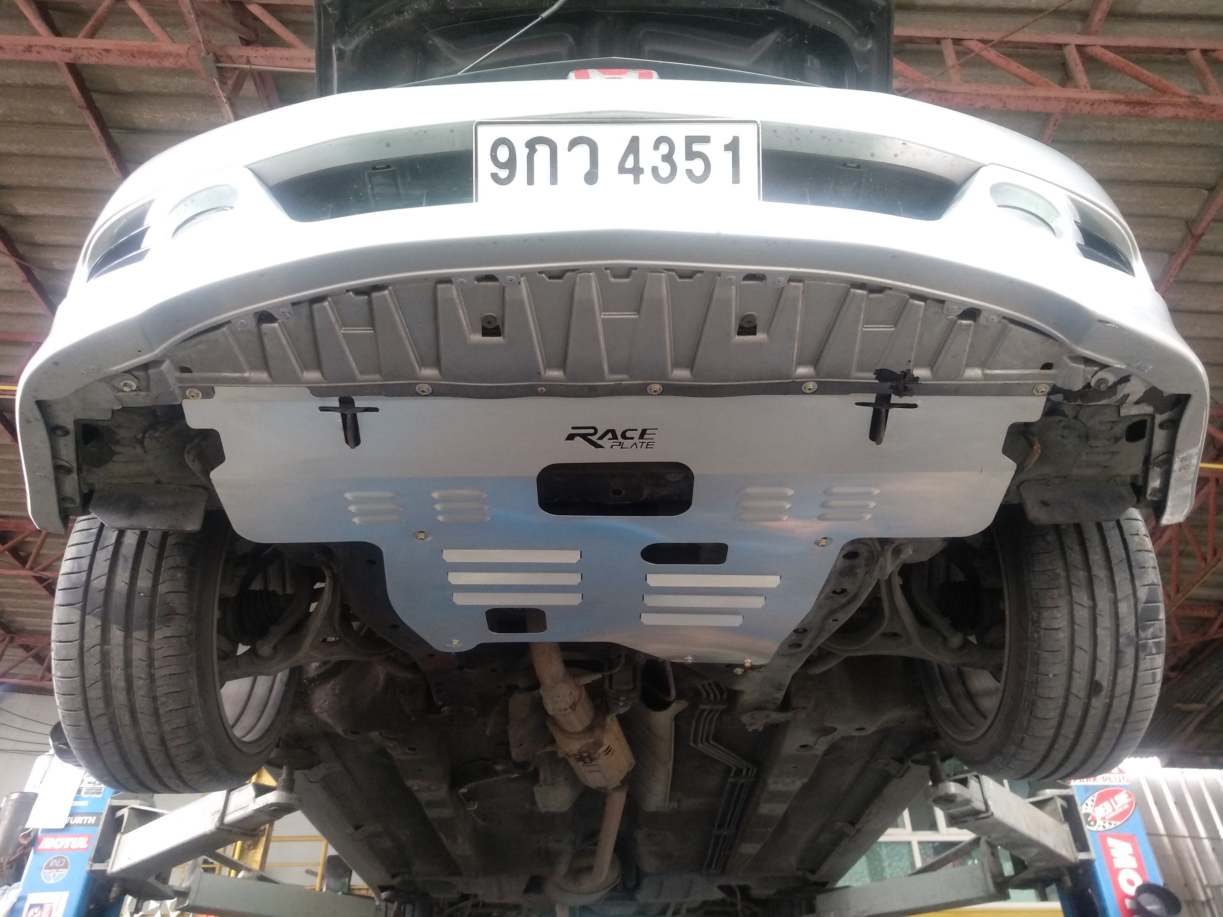 แผ่นปิดใต้ห้องเครื่องอลูมิเนียม Honda Accord Euro R Cl7 Raceplate_Undertray