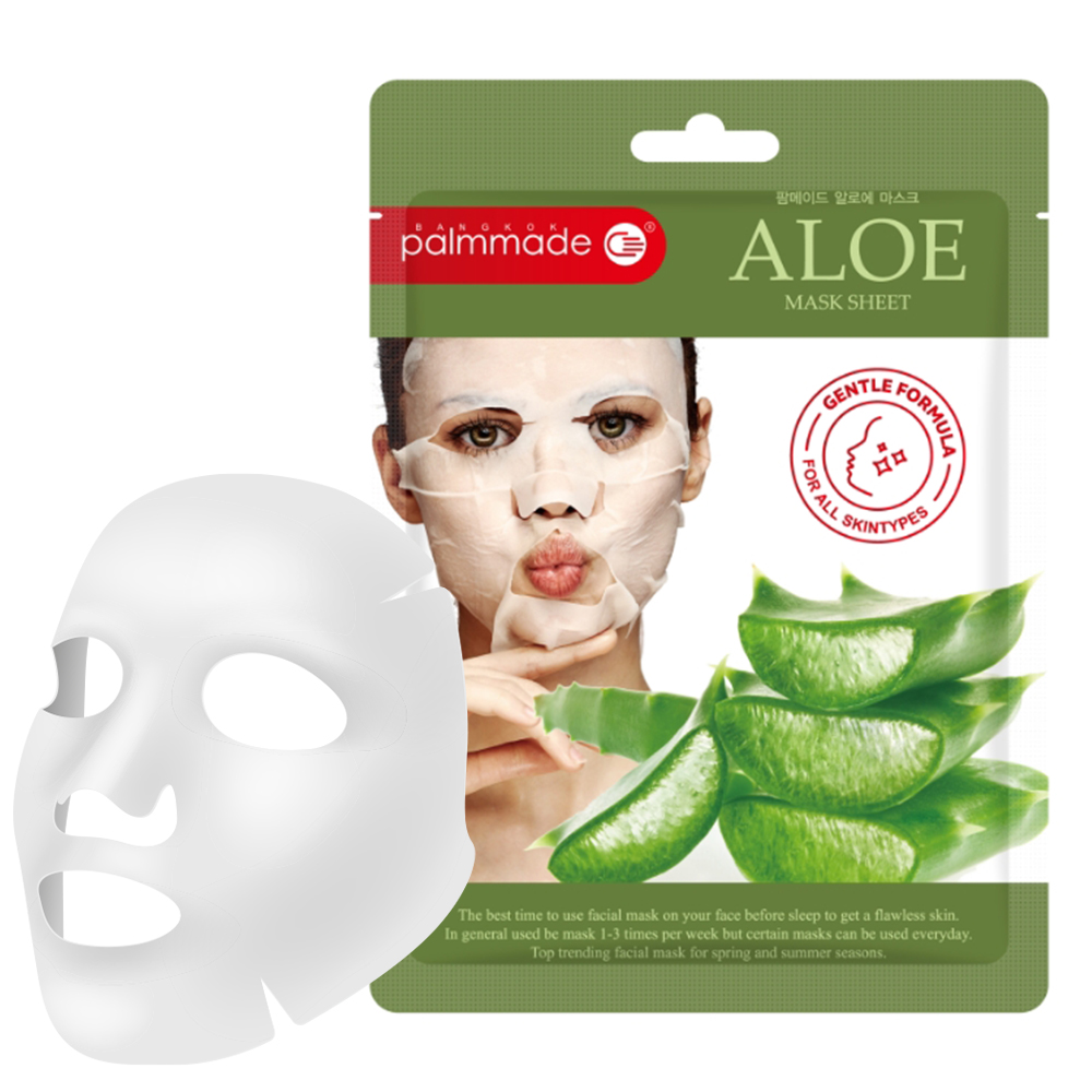 ปาล์มเมด อโล มาส์ก ชีท (12 ชิ้น) PALMMADE ALOE MASK SHEET (12 pcs)