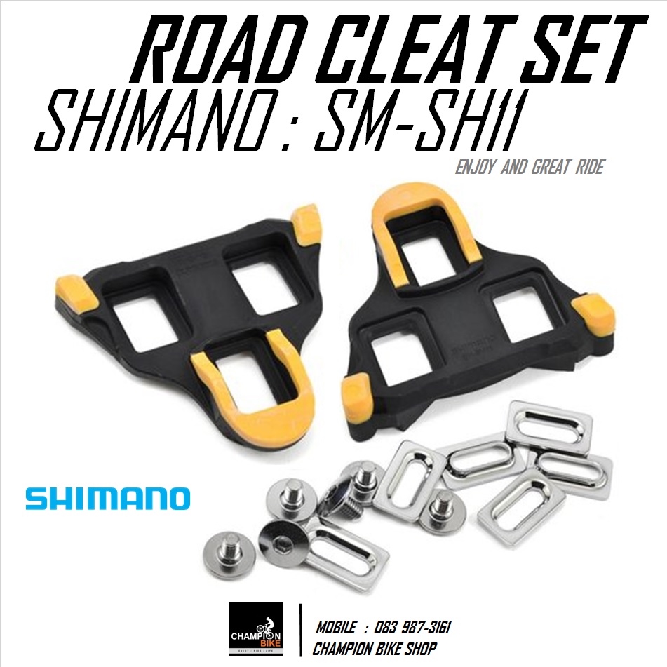 คลิ๊ตเสือหมอบ SHIMANO สีเหลือง : SM-SH11 SPD-SL ROAD CLEAT SET 6° ของแท้100%