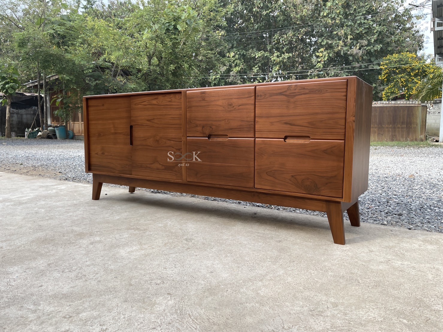 ตู้ไซด์บอร์ดเก็บของวางทีวี