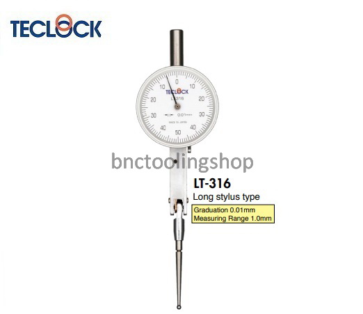 ไดอัลเทสขนาด 1.0มิล ความละเอียด 0.01มิล,Test Indicators Range 1.0mm Graduation 0.01mm,TECLOCK,LT-316