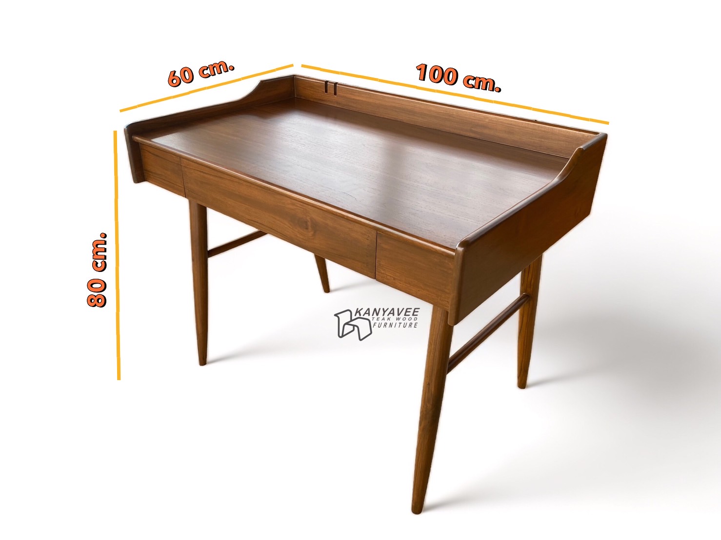 โต๊ะทำงานมินิมอลไม้สัก