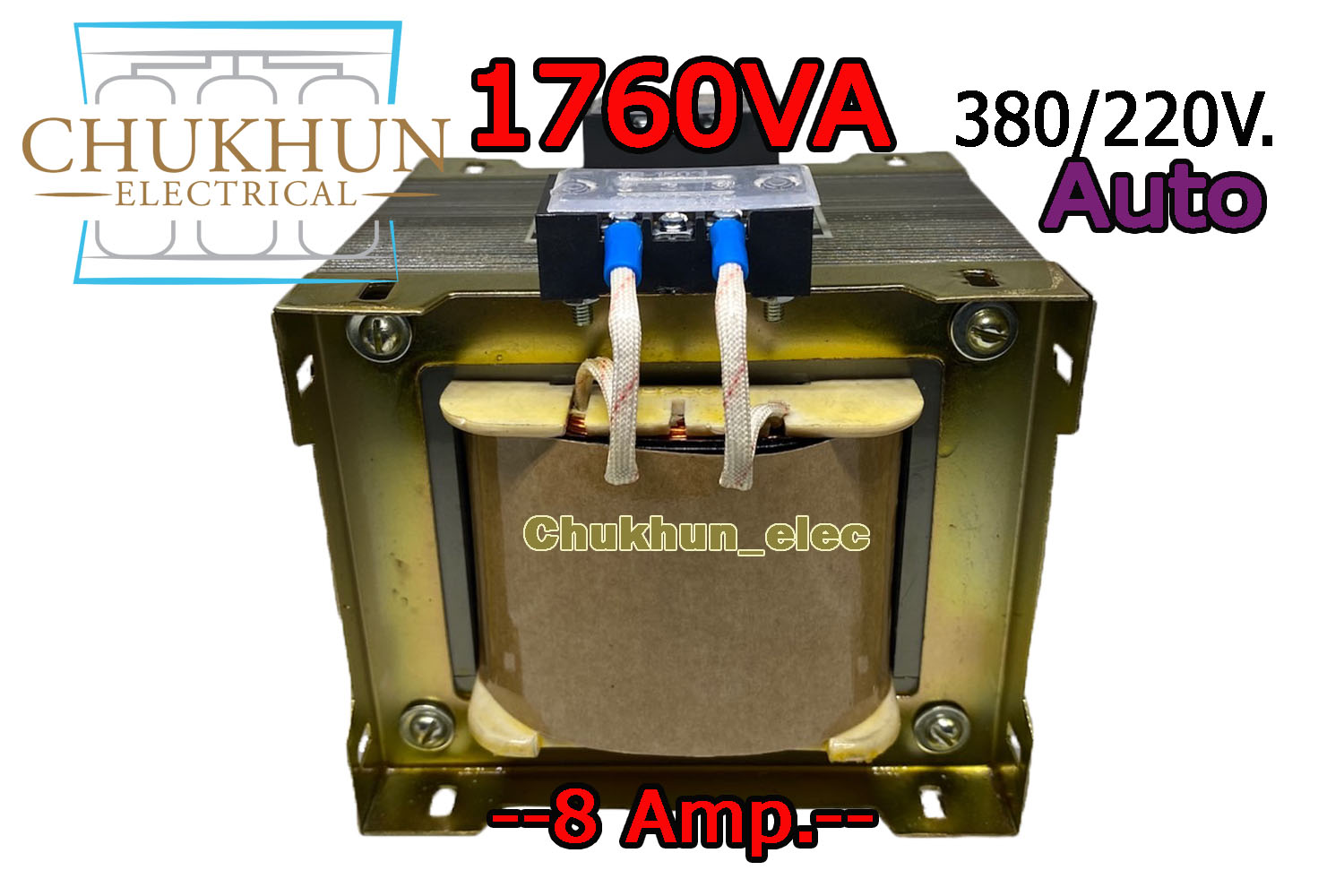 หม้อแปลง Input 380V. Output 220V. 8Amp