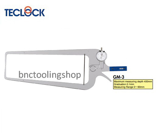 ไดอัลคาลิปเปอร์เกจวัดนอก ขนาด 0-90มิล,External Dial Caliper Gauges Range 0-90mm,TECLOCK,GM-3