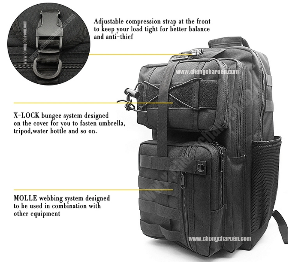เป้ทหาร กระเป๋า แทคติคอล ยุทธวิธี เดินป่า 3T ผ้าหนา เกรด A