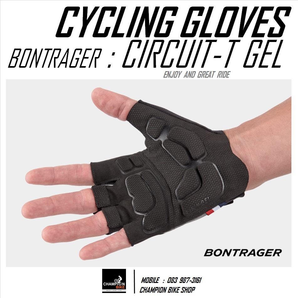 ถุงมือจักรยาน BONTRAGER : CIRCUIT TWIN GEL CYCLING GLOVES สีเทา-ดำ