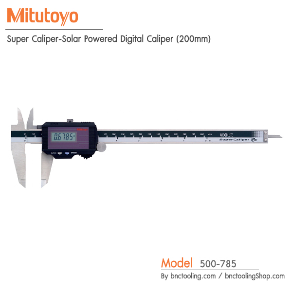 Mitutoyo,Super Caliper-Solar Powered Digital Caliper (200mm),500-785