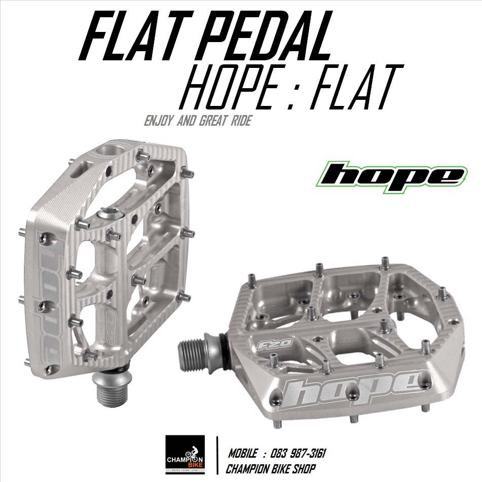 บันได HOPE : MTB FLAT PEDALS สีเงิน