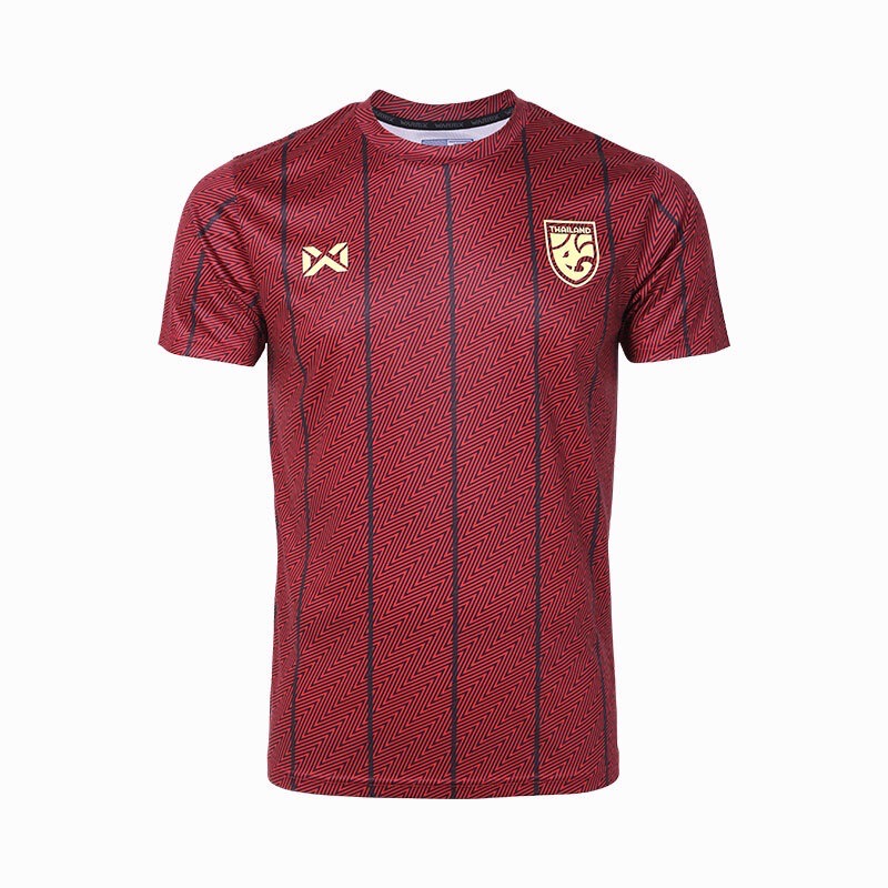 ใหม่ล่าสุด! WARRIX Cheer Icon Jersey เสื้อเชียร์คอกลมทีมชาติไทย แขนสั้น ใส่สบาย ระบายอากาศได้ดี (WA-244FBATH53) - สีดำ/น้ำเงิน/แดง/ขาวงาช้าง