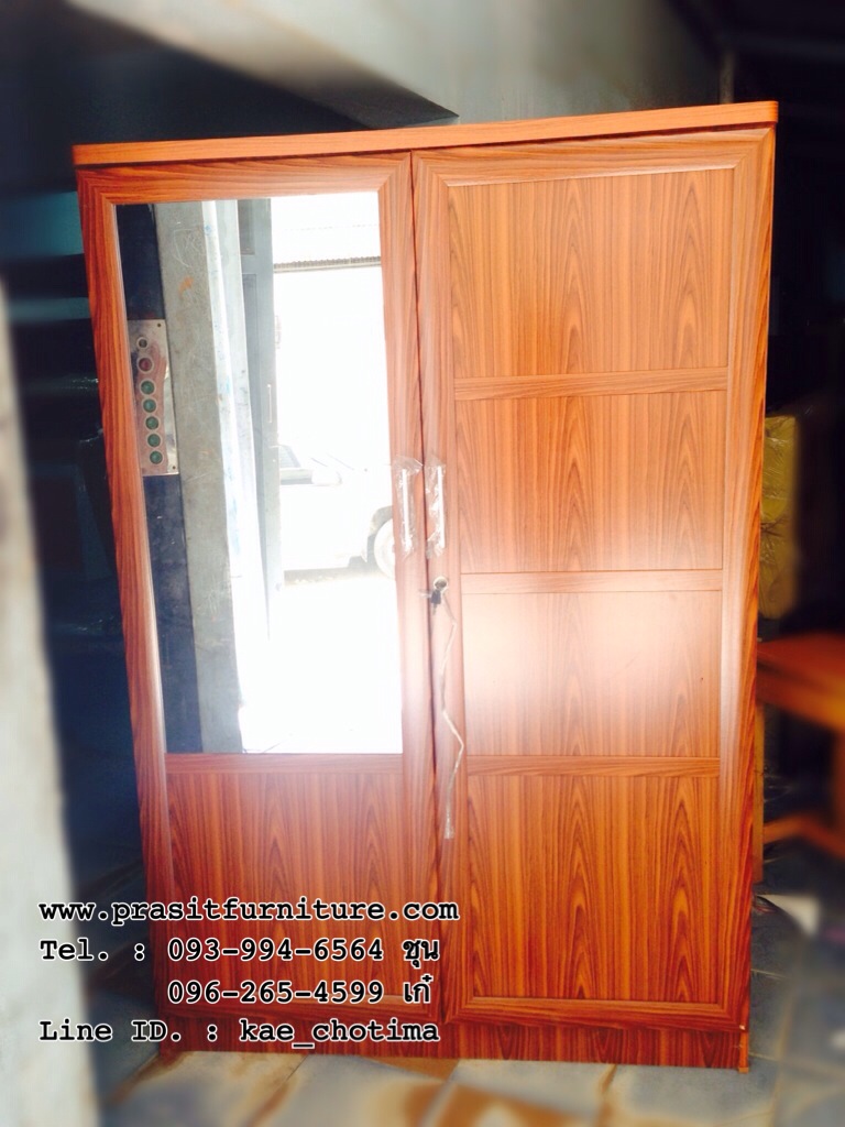 ตู้เสื้อผ้า 4 ฟุต กระจก 1 บาน รุ่น "เบสท์"