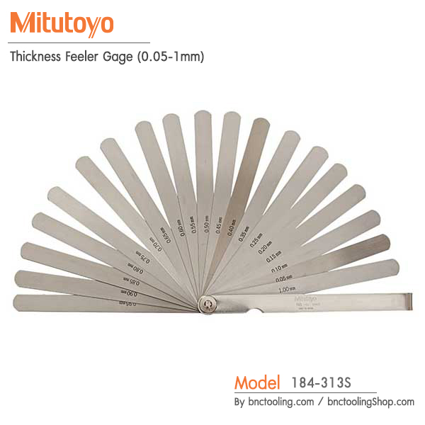 Mitutoyo,Thickness Feeler Gage (0.05-1mm),184-313S