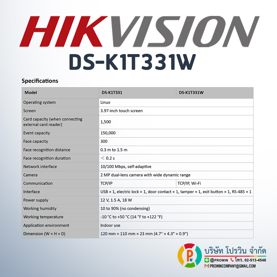 HIKVISION DS-K1T331W