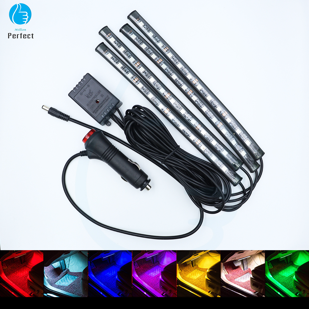 ไฟตกแต่งภายในรถยนต์ หลอดไฟ LED สร้างบรรยากาศภายในรถยนต์ พร้อมรีโมทคอนโทรลไร้สาย By Millionperfect รุ่น LED 48