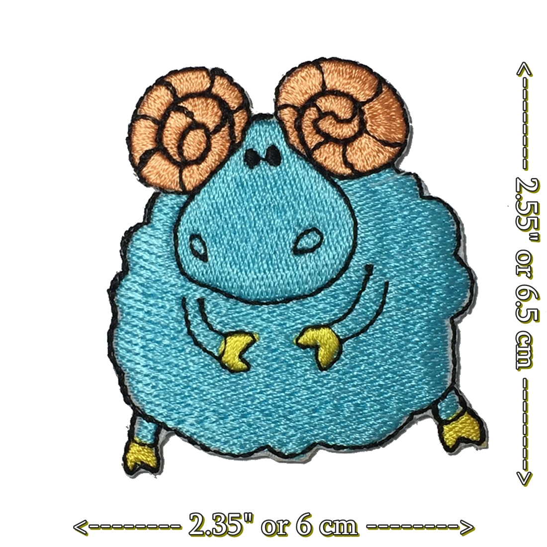 แพะฟ้า ตัวรีดติดเสื้อ อาร์มรีด อาร์มปัก ตกแต่งเสื้อผ้า หมวก กระเป๋า แจ๊คเก็ตยีนส์ Cute Creature Embroidered Iron on Patch