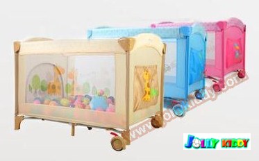 ฺB10103 เตียงplaypen สะดวกพับเก็บได้ สินค้าใหม่คุณภาพดี A2 สีฟ้า
