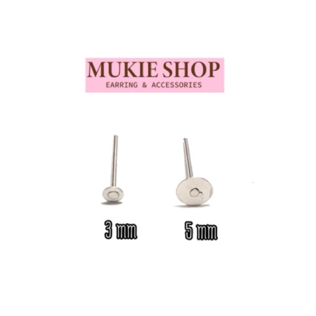 DIY รวมอะไหล่ ก้านต่างหู KC gold,White K (แบบ Basic) แพ็ค 20,50 ชิ้น