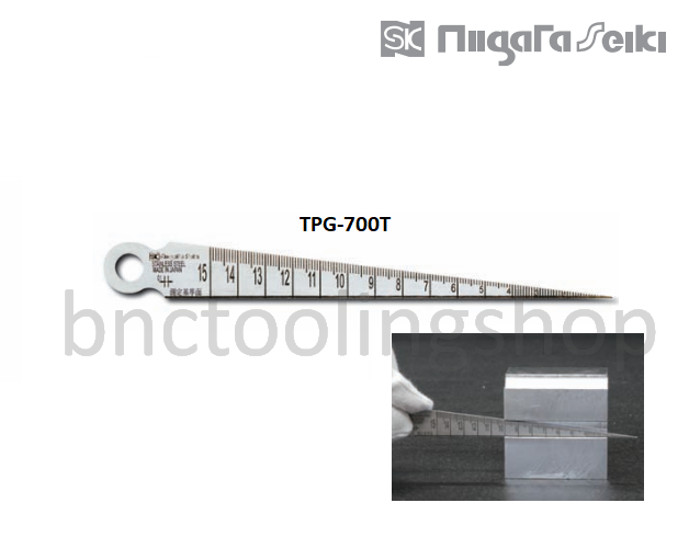 เตเปอร์เกจเอียงด้านเดียว 1-15มิล,Right Angle Taper Gauge 1-15mm,Niigataseiki,TPG-700T