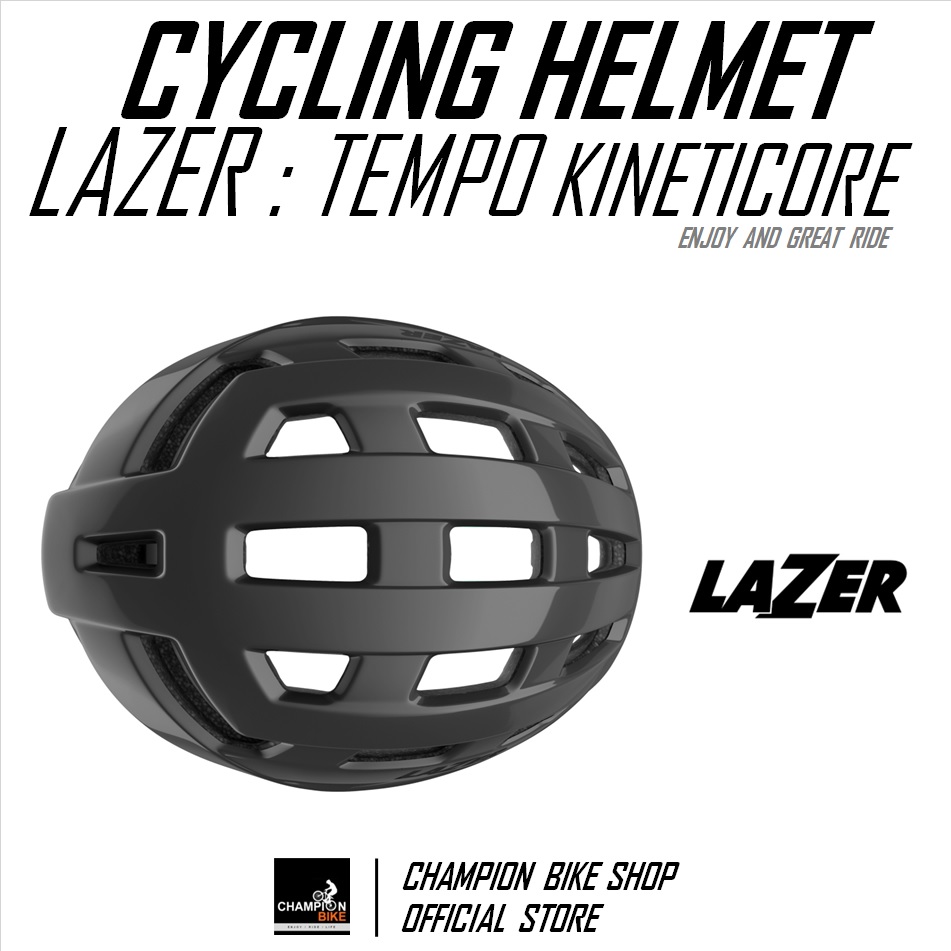 หมวกจักรยาน LAZER : TEMPO KINETICORE BIKE HELMET สีไทเทเนียม