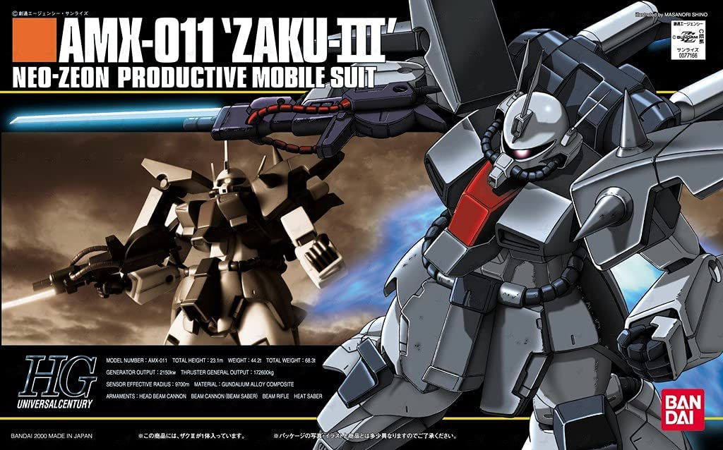 Bandai 1/144 HGUC AMX-011 ZAKU III 4573102631404 C4