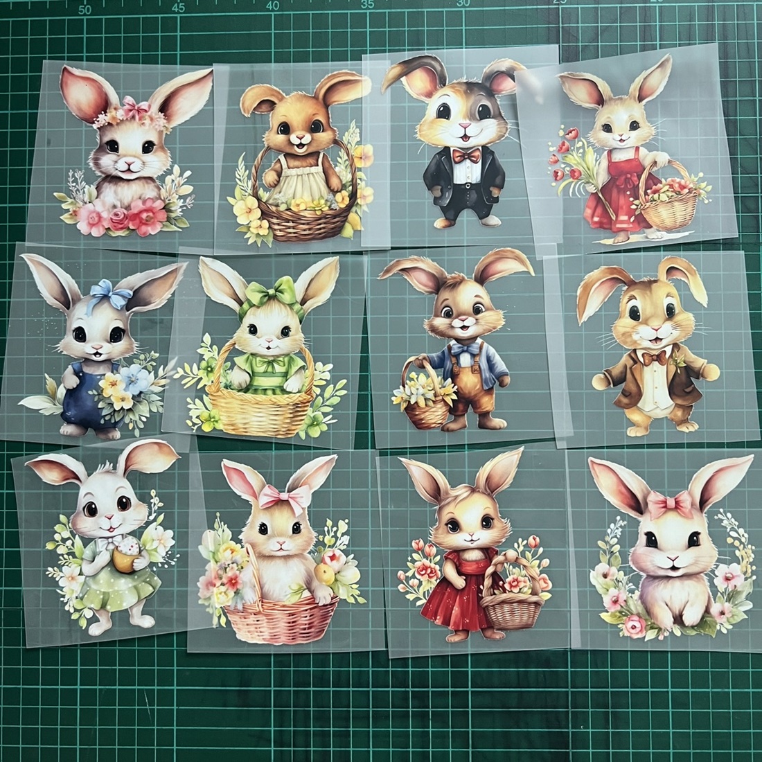 ตัวรีดติดเสื้อ กระต่ายน้อย น่ารัก สติกเกอร์ ฟิลม์รีดร้อน พิมพ์ลาย สกรีนลาย ฟิลม์ DFT DTF