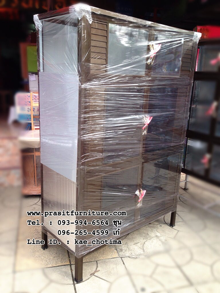 ตู้กับข้าวอลูมิเนียม โครงอลูมิเนียม ขนาด 4 ฟุต