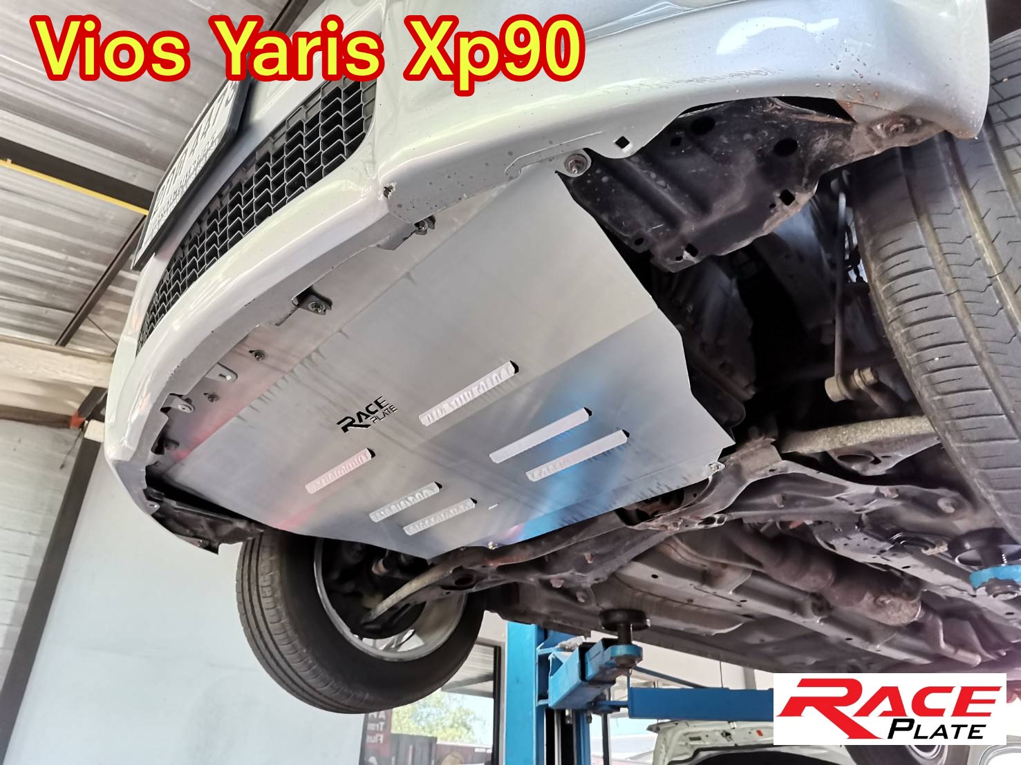 แผ่นปิดใต้ห้องเครื่องอลูมิเนียม Toyota Vios Yaris 2007-2012 Raceplate_Undertray