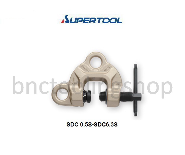แคลมป์ยกเหล็ก มีรูคล้องสลิง 2 ข้าง ความจุสูงสุด 3.2 ตัน,Screw Cam Clamp Double Eye type Rated capacity 3.2 Ton,Supertool,SDC3.2S