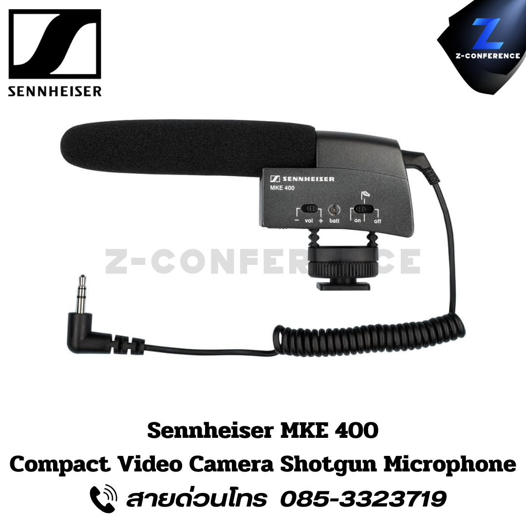 SENNHEISER MKE400, Compact Video Camera Shotgun Microphone, senhierser microphone, microphone, mic, ไมค์, ไมค์โครโฟน,