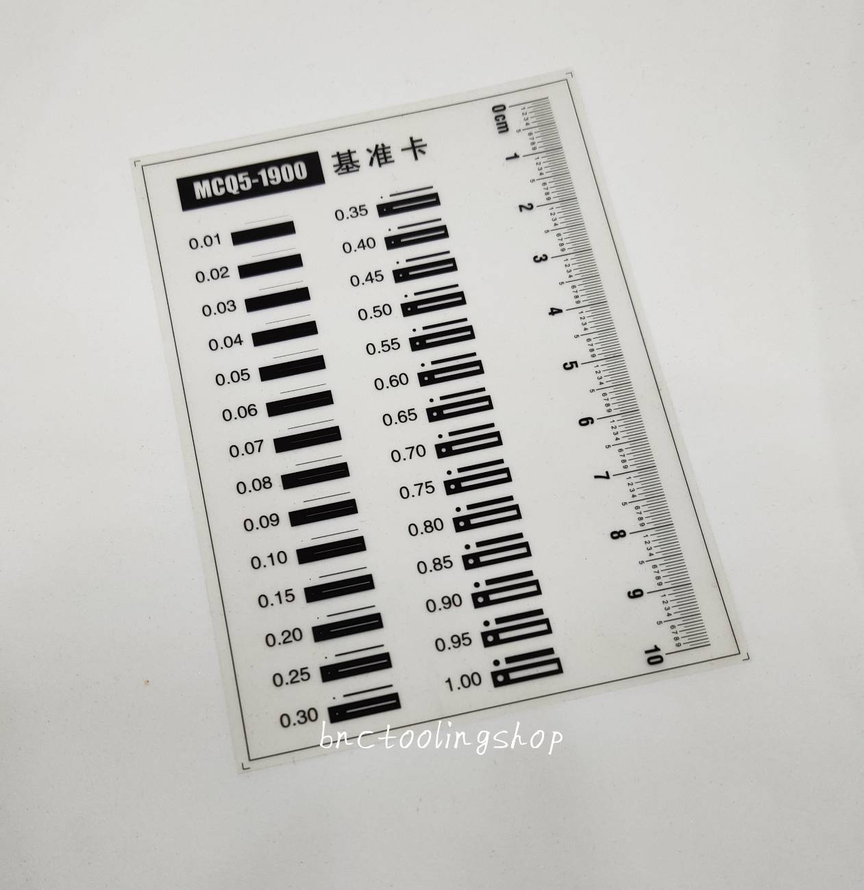 เปรียบเทียบมาตรฐานการตรวจสอบภาพรอยดำในวัสดุ รุ่น MCQ5-1900,Black Spot Standard Comparison Card,MCQ5-1900,
