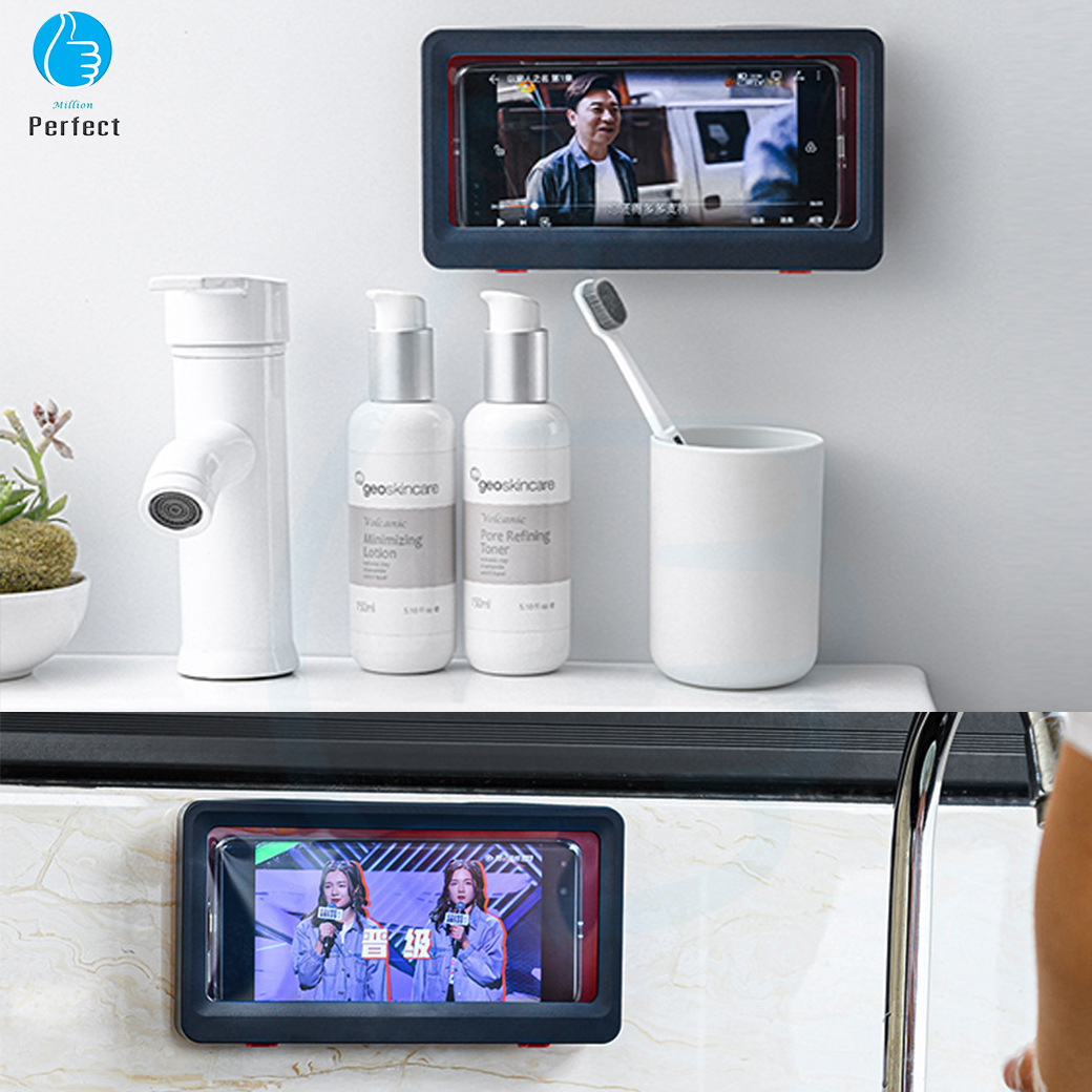 กล่องใส่โทรศัพท์มือถือกันน้ำ ซองโทรศัพท์กันน้ำ ไม่ต้องเจาะผนัง ติดตั้งง่าย รับน้ำหนักได้ถึง 5 กก. รุ่น QS0060