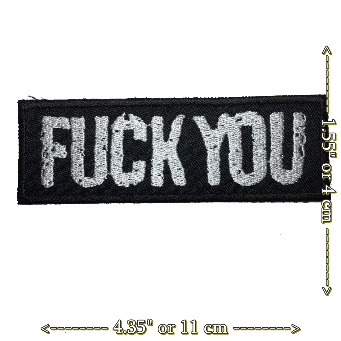 F You ตัวรีดติดเสื้อ อาร์มรีด อาร์มปัก ตกแต่งเสื้อผ้า หมวก กระเป๋า แจ๊คเก็ตยีนส์ Quote Embroidered Iron on Patch