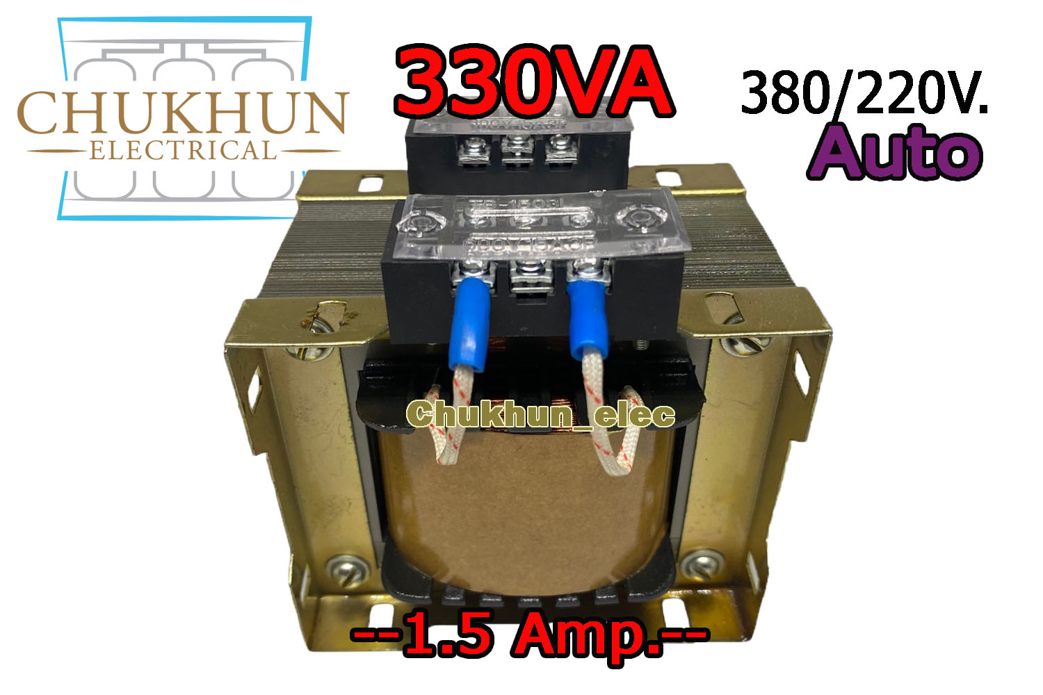 หม้อแปลง Input 380V. Output 220V. 1.5Amp