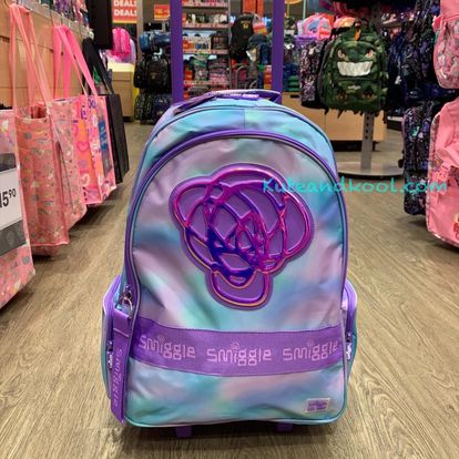 เป้ล้อลากมีไฟ Smiggle Light up Trolly backpack- Smiggler ม่วง