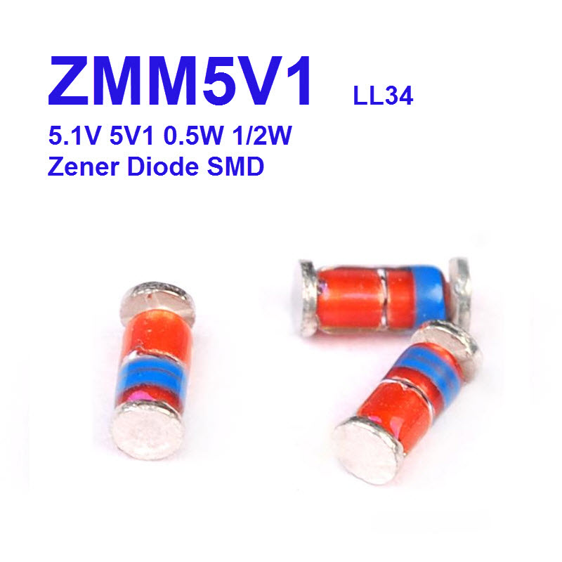 ZMM5V1 LL34 5.1V 5V1 0.5W 1/2W Zener Diode
