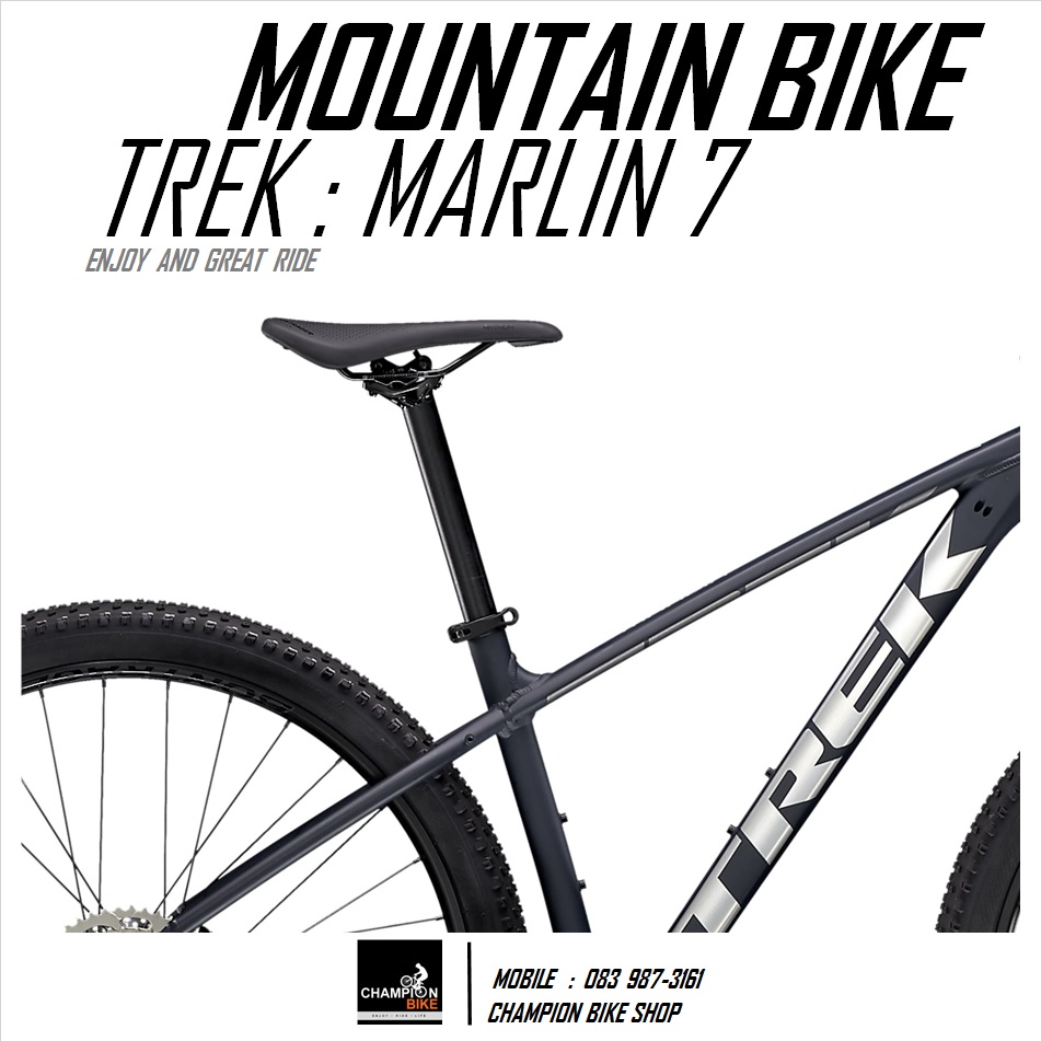 จักรยานเสือภูเขา TREK : MARLIN 7 DISC MOUNTAIN BIKE - 2021 สีน้ำเงินเข้มด้าน-เงิน