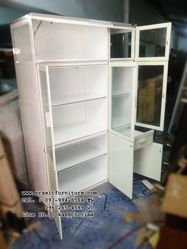 ตู้อาหาร 120 ซม. บานสวิง ลิ้นชักนอก ยี่ห้อเมทัลไลท์ รุ่น MP3120CD