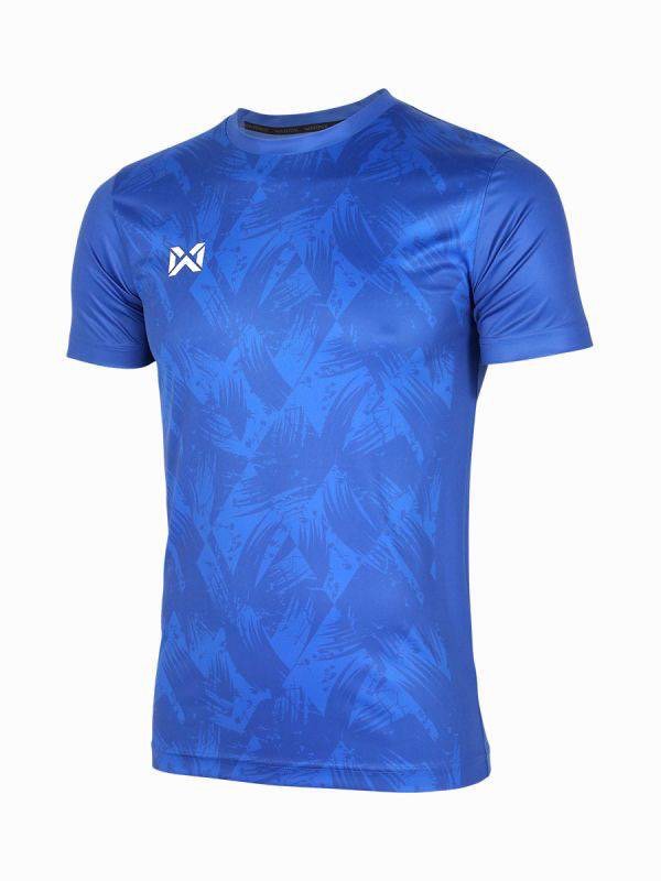 Warrix เสื้อคอกลม วอริกซ์ รุ่น Windwin Jersey WA-241FBACL06 สีดำ/น้ำเงิน/เขียว/แดง/เหลือง