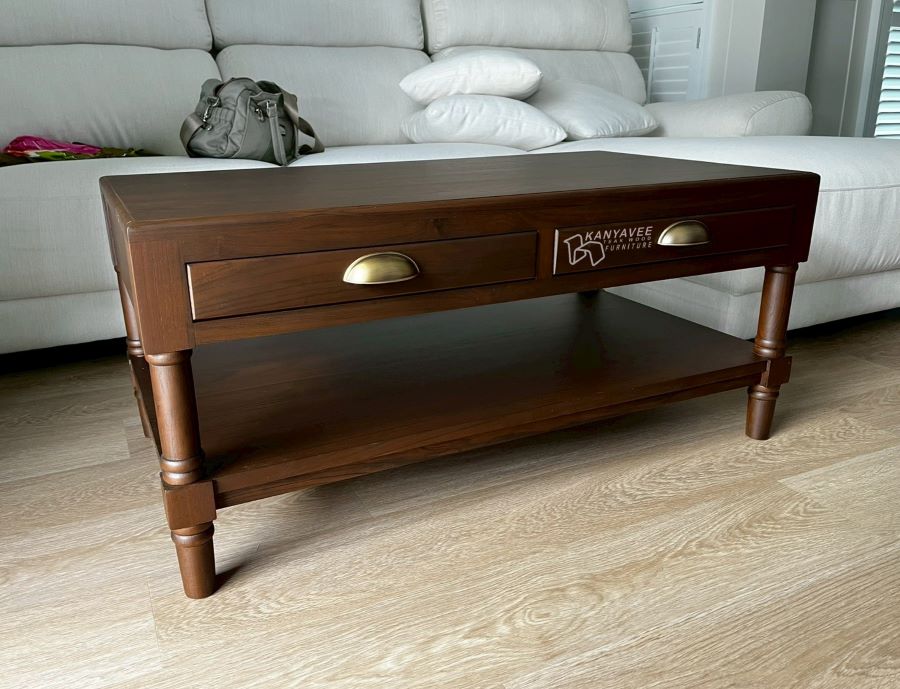 โต๊ะกลางโซฟา สีวอลนัทเข้ม