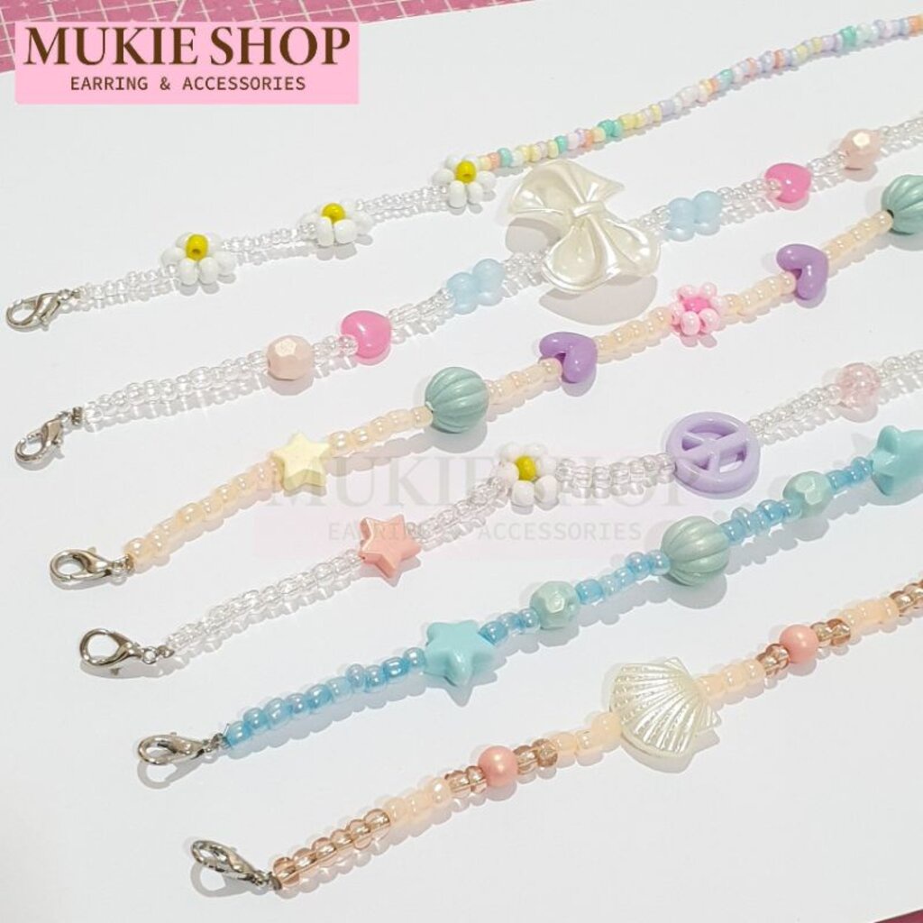Mukie shop DIY สายคล้องแมส คล้องแว่น ห้อยหน้ากาก สร้อยคอ สายแมส สายแว่นตา มุกี้ ช้อป