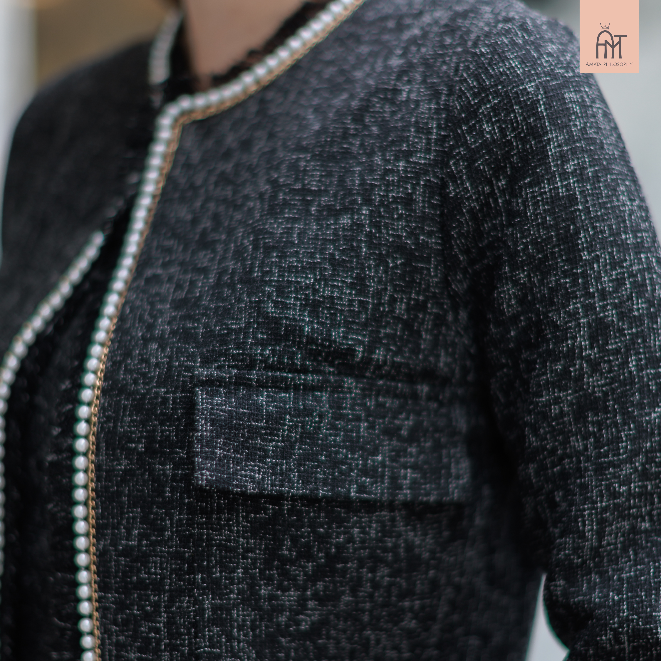 AMATA เสื้อเบลเซอร์ครอป Brown sugar jelly