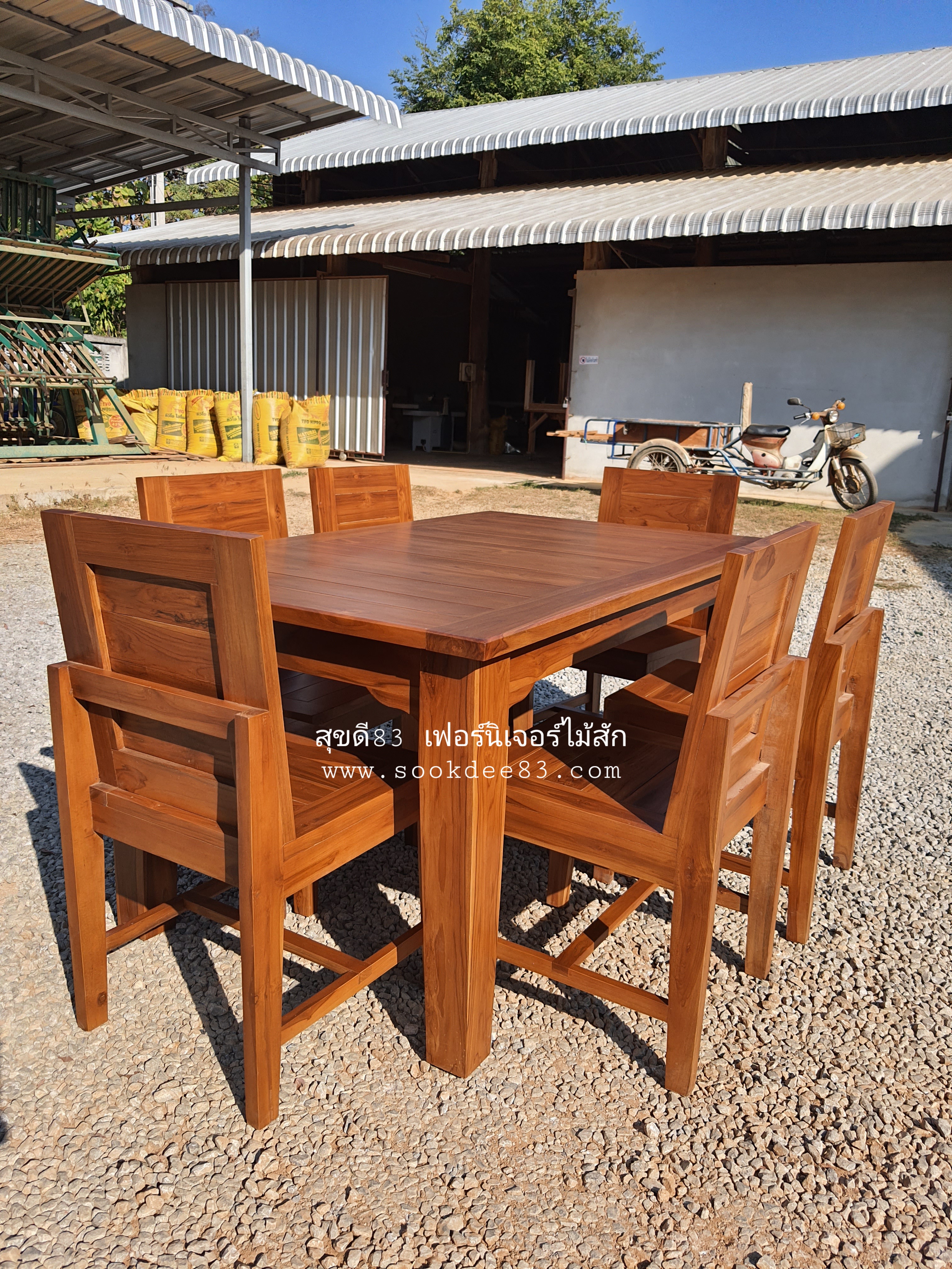 ชุดโต๊ะกินข้าวสุดคุ้ม เก้าอี้ 6 ตัว