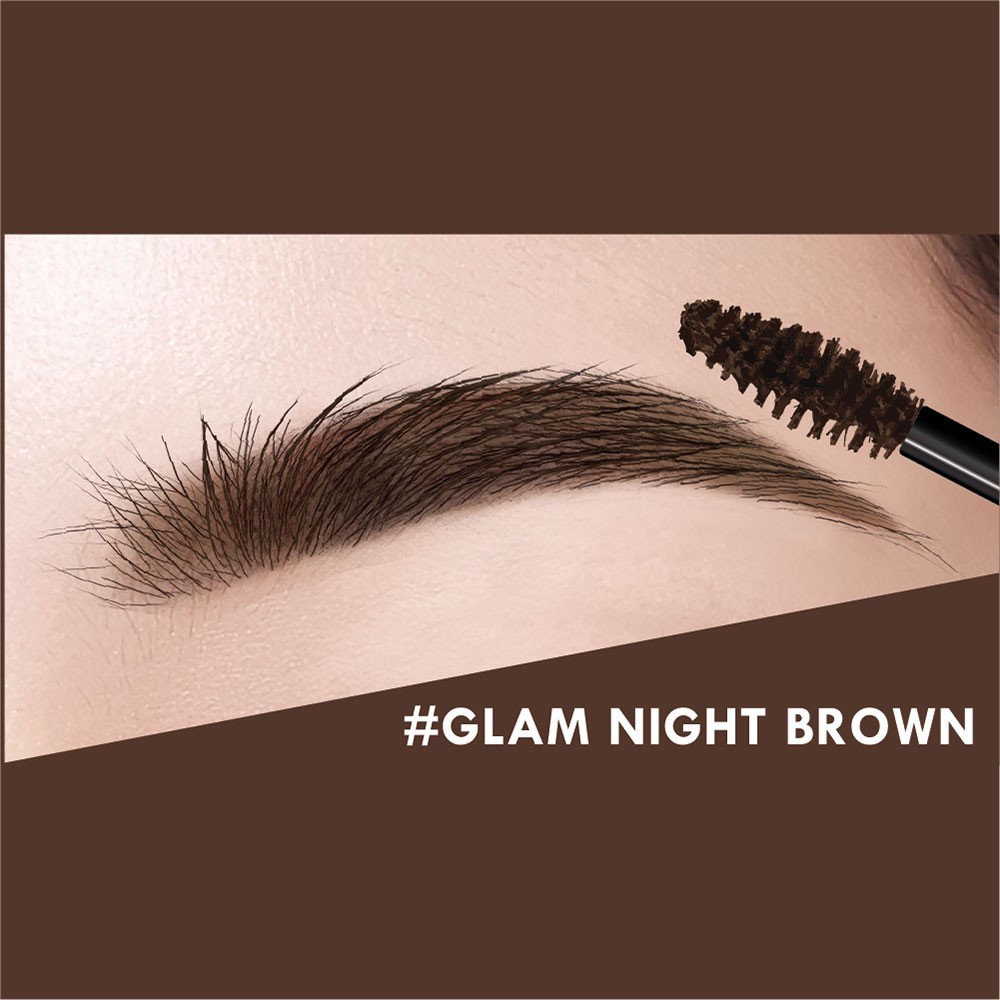 Browit by NongChat Brow Salon Liquid and Cara 1ML+3.5G #03 Glam Night Brown บราวอิท ปากกาเมจิกเขียนคิ้วและมาสคาร่าปัดคิ้ว บราวซาลอนลิควิดแอนด์คาร่า 1ML+3.5G สี 03 Glam Night Brown