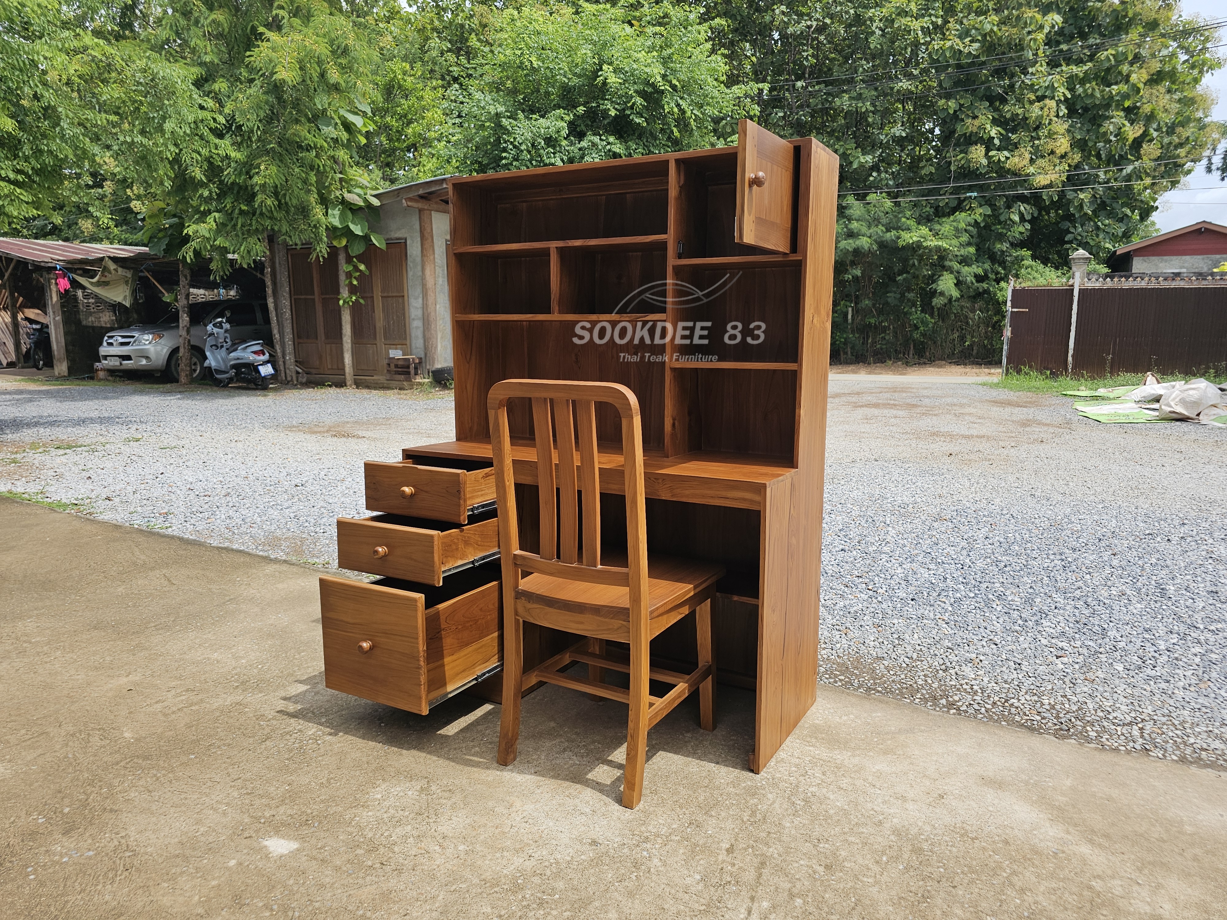 โต๊ะทำงานโนบิตะ ลิ้นชักซ้าย พร้อมเก้าอี้