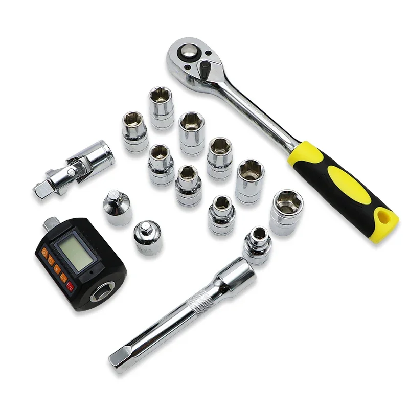 ประแจทอร์ค, Shahe Torque Wrench set, Model Number ANC, SHAHE Digital Torque Meter Mini Torque, Adapter 1/2'' With Backlight Ratchet Wrench Set Car Bike Repair Hand Tools,