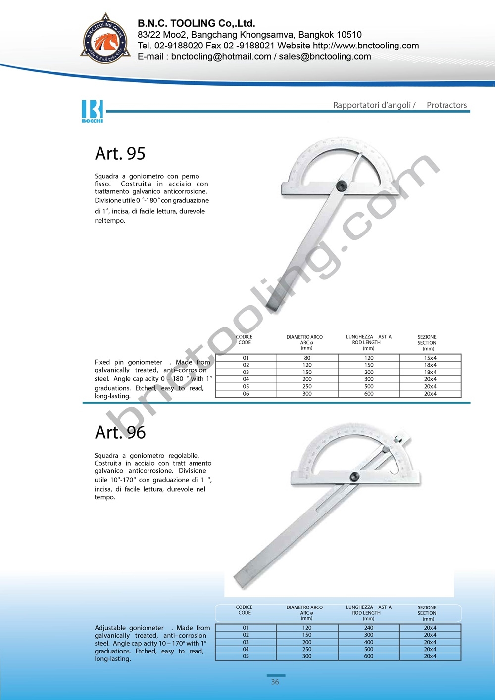 BOCCHI,Adjustable goniometer,Art-96