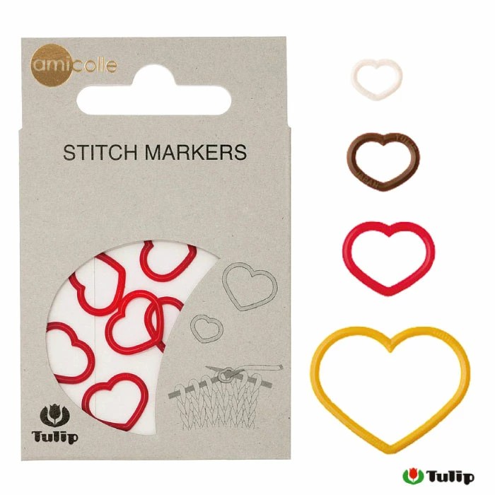 Tulip Stitch Markers ห่วงสัญลักษณ์ สำหรับคั่นลาย (7ชิ้น/แพ็ค) Made in Japan